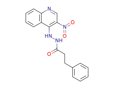 Benzenepropanoic acid, 2-(3-nitro-4-quinolinyl)hydrazide