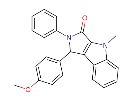 Molecular Structure of 61939-29-5 (Pyrrolo[3,4-b]indol-3(2H)-one,
1,4-dihydro-1-(4-methoxyphenyl)-4-methyl-2-phenyl-)