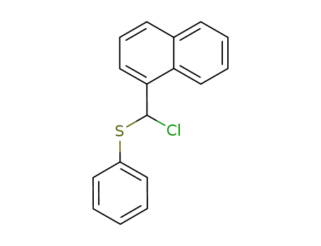 Molecular Structure of 62938-11-8 (Naphthalene, 1-[chloro(phenylthio)methyl]-)