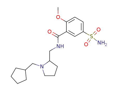 Benzamide,
5-(aminosulfonyl)-N-[[1-(cyclopentylmethyl)-2-pyrrolidinyl]methyl]-2-meth
oxy-, (S)-