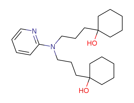 Molecular Structure of 66377-34-2 (Cyclohexanol, 1,1'-[(2-pyridinylimino)di-3,1-propanediyl]bis-)