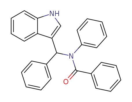 Molecular Structure of 51071-06-8 (Benzamide, N-(1H-indol-3-ylphenylmethyl)-N-phenyl-)