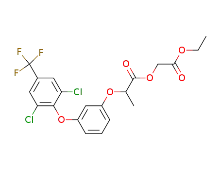 Molecular Structure of 71626-82-9 (Propanoic acid, 2-[3-[2,6-dichloro-4-(trifluoromethyl)phenoxy]phenoxy]-,
2-ethoxy-2-oxoethyl ester)