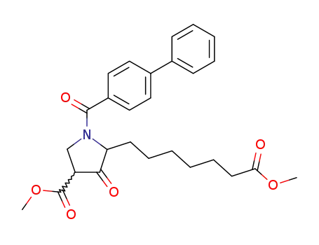 2-Pyrrolidineheptanoic acid,
1-([1,1'-biphenyl]-4-ylcarbonyl)-4-(methoxycarbonyl)-3-oxo-, methyl ester