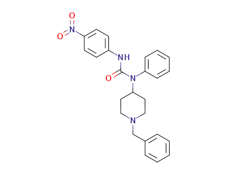 Molecular Structure of 59628-27-2 (Urea, N'-(4-nitrophenyl)-N-phenyl-N-[1-(phenylmethyl)-4-piperidinyl]-)