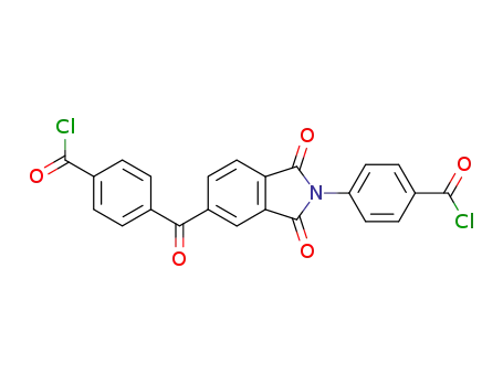 Molecular Structure of 57913-81-2 (Benzoyl chloride,
4-[5-[4-(chlorocarbonyl)benzoyl]-1,3-dihydro-1,3-dioxo-2H-isoindol-2-yl]
-)