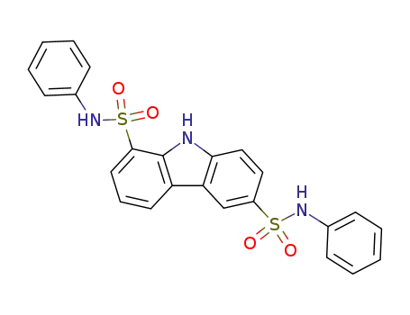 Molecular Structure of 23773-31-1 (9H-Carbazole-1,6-disulfonamide,N1,N6-diphenyl-)