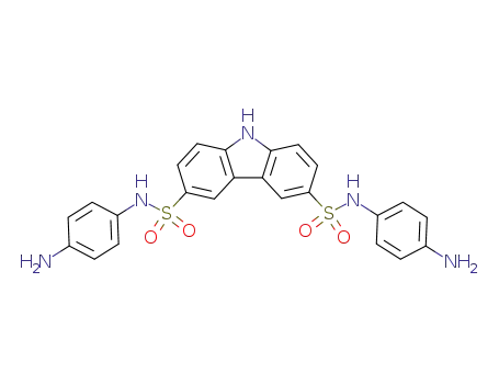 Molecular Structure of 23773-33-3 (9H-Carbazole-3,6-disulfonamide,N3,N6-bis(4-aminophenyl)-)