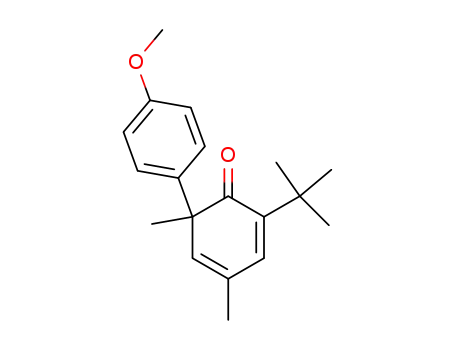 Molecular Structure of 62443-71-4 (2,4-Cyclohexadien-1-one,
2-(1,1-dimethylethyl)-6-(4-methoxyphenyl)-4,6-dimethyl-)
