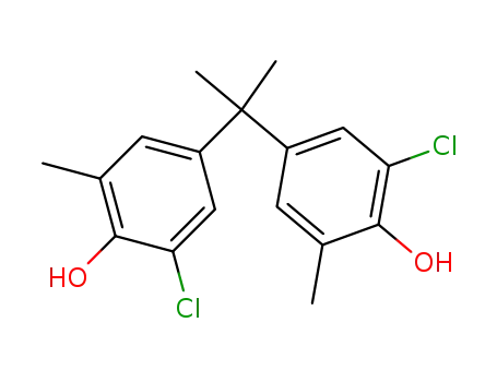 Molecular Structure of 7390-73-0 (Phenol, 4,4'-(1-methylethylidene)bis[2-chloro-6-methyl-)