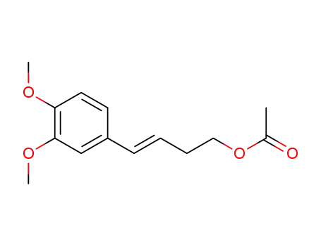 Molecular Structure of 69768-98-5 (3-Buten-1-ol, 4-(3,4-dimethoxyphenyl)-, acetate, (E)-)