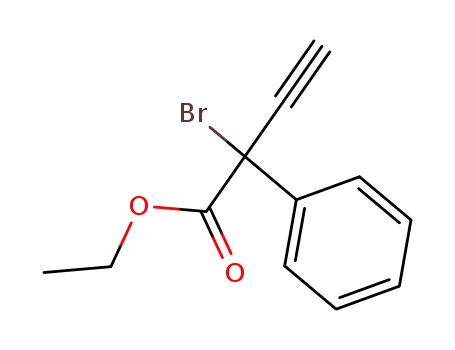 Molecular Structure of 62946-76-3 (Benzeneacetic acid, a-bromo-a-ethynyl-, ethyl ester)