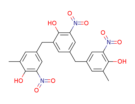 Molecular Structure of 59919-92-5 (Phenol, 2,4-bis[(4-hydroxy-3-methyl-5-nitrophenyl)methyl]-6-nitro-)