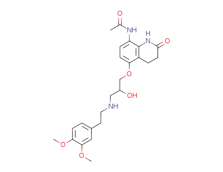 Molecular Structure of 89970-46-7 (Acetamide,
N-[5-[3-[[2-(3,4-dimethoxyphenyl)ethyl]amino]-2-hydroxypropoxy]-1,2,3,
4-tetrahydro-2-oxo-8-quinolinyl]-)