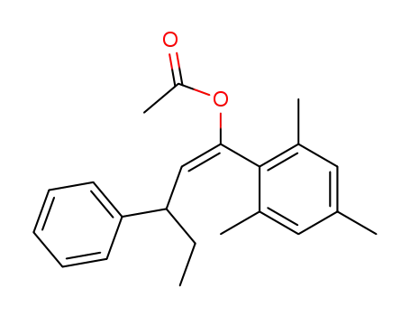 Molecular Structure of 64168-35-0 (Benzenemethanol, 2,4,6-trimethyl-a-(2-phenylbutylidene)-, acetate, (E)-)
