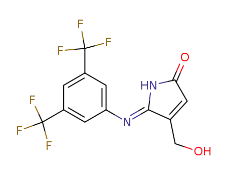 Molecular Structure of 61610-39-7 (2H-Pyrrol-2-one,
5-[[3,5-bis(trifluoromethyl)phenyl]amino]-4-(hydroxymethyl)-)