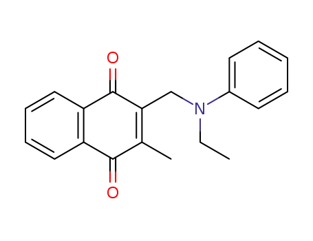 Molecular Structure of 38171-79-8 (1,4-Naphthalenedione, 2-[(ethylphenylamino)methyl]-3-methyl-)