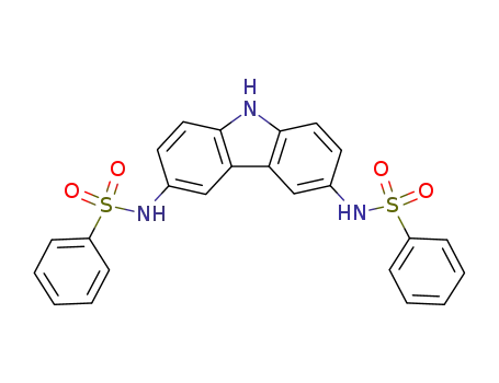 Molecular Structure of 23773-32-2 (Benzenesulfonamide,N,N'-carbazole-3,6-diylbis- (8CI))