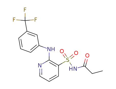Molecular Structure of 62499-53-0 (Propanamide,
N-[[2-[[3-(trifluoromethyl)phenyl]amino]-3-pyridinyl]sulfonyl]-)