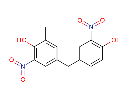 Molecular Structure of 59919-77-6 (Phenol, 4-[(4-hydroxy-3-nitrophenyl)methyl]-2-methyl-6-nitro-)
