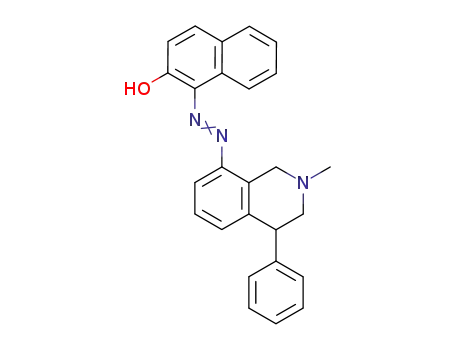 Molecular Structure of 63806-79-1 (2-Naphthalenol,
1-[(1,2,3,4-tetrahydro-2-methyl-4-phenyl-8-isoquinolinyl)azo]-)