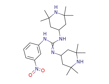 Molecular Structure of 62995-71-5 (Guanidine,
N-(3-nitrophenyl)-N',N''-bis(2,2,6,6-tetramethyl-4-piperidinyl)-)