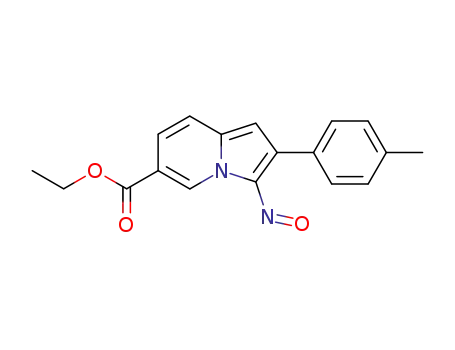 Molecular Structure of 59603-92-8 (6-Indolizinecarboxylic acid, 2-(4-methylphenyl)-3-nitroso-, ethyl ester)