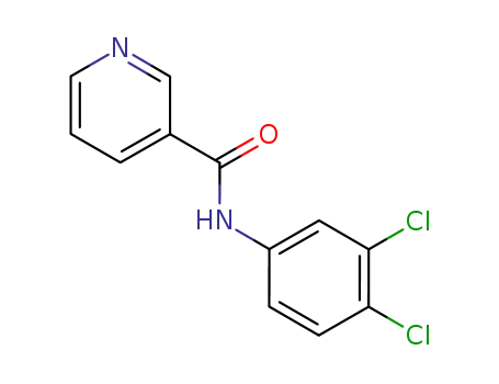 Molecular Structure of 24303-05-7 (3-Pyridinecarboxamide, N-(3,4-dichlorophenyl)-)