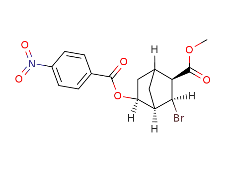 Molecular Structure of 61407-45-2 (Bicyclo[2.2.1]heptane-2-carboxylic acid,
3-bromo-5-[(4-nitrobenzoyl)oxy]-, methyl ester, (2-endo,3-endo,5-exo)-)