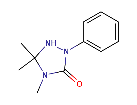 Molecular Structure of 62225-84-7 (1,2,4-Triazolidin-3-one, 4,5,5-trimethyl-2-phenyl-)