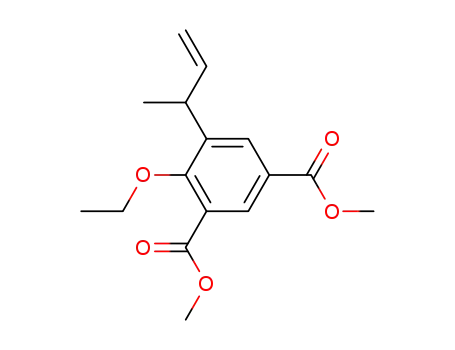 Molecular Structure of 7227-45-4 (1,3-Benzenedicarboxylicacid, 4-ethoxy-5-(1-methyl-2-propen-1-yl)-, 1,3-dimethyl ester)