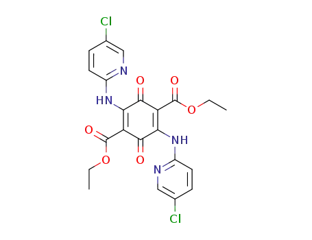 Molecular Structure of 66857-54-3 (1,4-Cyclohexadiene-1,4-dicarboxylic acid,
2,5-bis[(5-chloro-2-pyridinyl)amino]-3,6-dioxo-, diethyl ester)