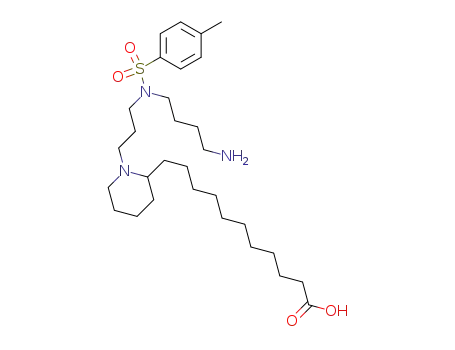 2-Piperidineundecanoic acid,
1-[3-[(4-aminobutyl)[(4-methylphenyl)sulfonyl]amino]propyl]-
