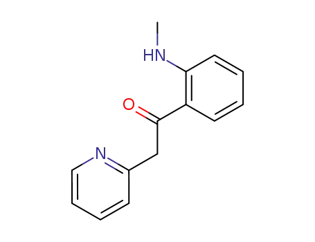 Molecular Structure of 62878-03-9 (Ethanone, 1-[2-(methylamino)phenyl]-2-(2-pyridinyl)-)