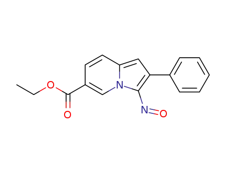 Molecular Structure of 59603-90-6 (6-Indolizinecarboxylic acid, 3-nitroso-2-phenyl-, ethyl ester)