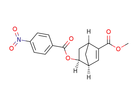 Molecular Structure of 61407-46-3 (Bicyclo[2.2.1]hept-2-ene-2-carboxylic acid, 5-[(4-nitrobenzoyl)oxy]-,
methyl ester, exo-)