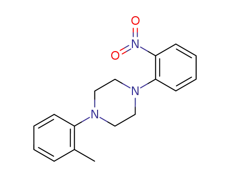 Molecular Structure of 62208-57-5 (Piperazine, 1-(2-methylphenyl)-4-(2-nitrophenyl)-)