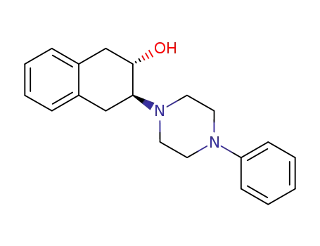 Molecular Structure of 62945-96-4 (2-Naphthalenol, 1,2,3,4-tetrahydro-3-(4-phenyl-1-piperazinyl)-, trans-)
