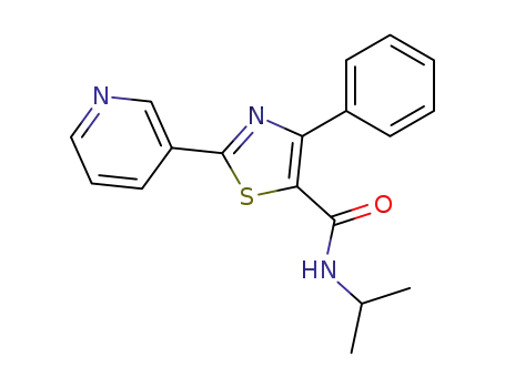 Molecular Structure of 51492-92-3 (5-Thiazolecarboxamide, N-(1-methylethyl)-4-phenyl-2-(3-pyridinyl)-)