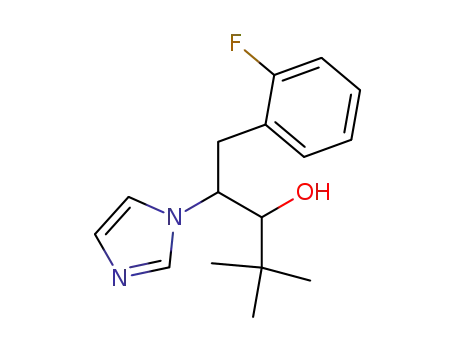 Molecular Structure of 66345-90-2 (1H-Imidazole-1-ethanol,
a-(1,1-dimethylethyl)-b-[(2-fluorophenyl)methyl]-)