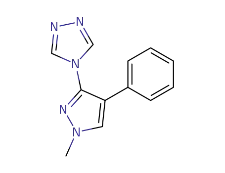 Molecular Structure of 63362-57-2 (4H-1,2,4-Triazole, 4-[1-methyl-4-phenyl-1H-pyrazol-3-yl]-)