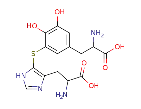 L-Histidine, 5-[[5-(2-amino-2-carboxyethyl)-2,3-dihydroxyphenyl]thio]-,
(S)-