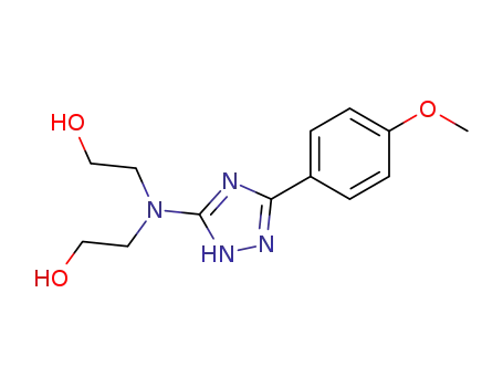 Molecular Structure of 61450-78-0 (Ethanol, 2,2'-[[5-(4-methoxyphenyl)-1H-1,2,4-triazol-3-yl]imino]bis-)