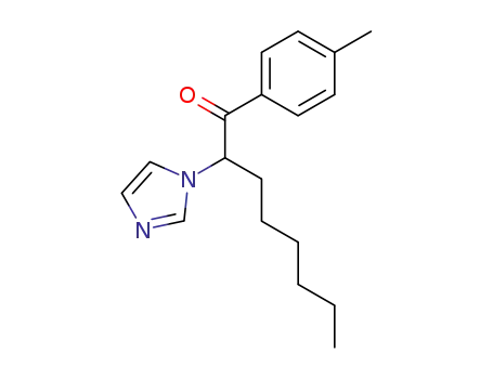 Molecular Structure of 62514-41-4 (1-Octanone, 2-(1H-imidazol-1-yl)-1-(4-methylphenyl)-)