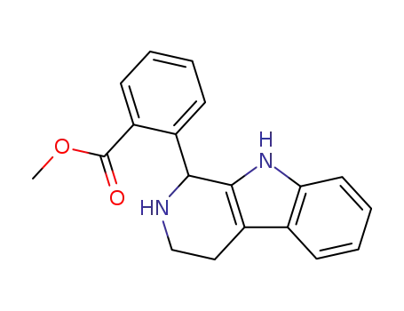 Molecular Structure of 62580-35-2 (Benzoic acid, 2-(2,3,4,9-tetrahydro-1H-pyrido[3,4-b]indol-1-yl)-, methyl
ester)