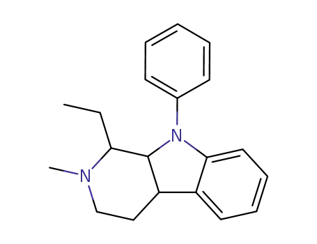 Molecular Structure of 63049-75-2 (1H-Pyrido[3,4-b]indole,
1-ethyl-2,3,4,4a,9,9a-hexahydro-2-methyl-9-phenyl-)