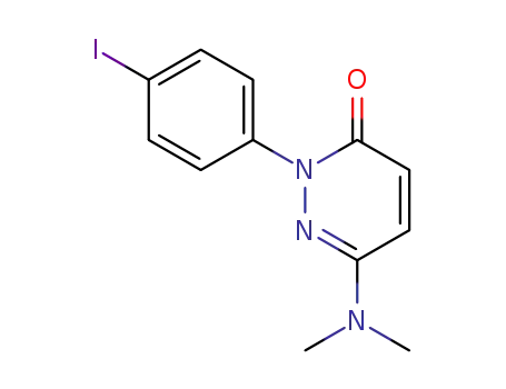 Molecular Structure of 61442-17-9 (3(2H)-Pyridazinone, 6-(dimethylamino)-2-(4-iodophenyl)-)