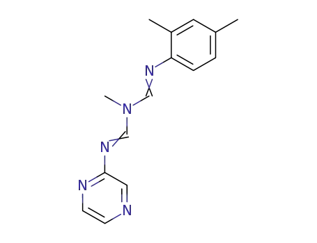 Molecular Structure of 65258-89-1 (Methanimidamide,
N-[[(2,4-dimethylphenyl)imino]methyl]-N-methyl-N'-pyrazinyl-)