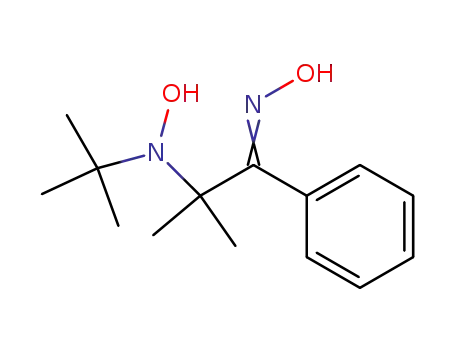 Molecular Structure of 61638-24-2 (1-Propanone, 2-[(1,1-dimethylethyl)hydroxyamino]-2-methyl-1-phenyl-,
oxime)