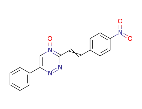 Molecular Structure of 58644-51-2 (1,2,4-Triazine, 3-[2-(4-nitrophenyl)ethenyl]-6-phenyl-, 4-oxide)